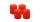4er Set Adventskranzkerzen Paprika Hellrot Ø 50 x 60 mm