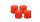 4er Set Adventskranzkerzen Paprika Hellrot Ø 60 x 60 mm