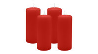 4er Set Adventskranzkerzen Weihnachtsrot Erdbeere...