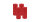 4er Set Adventskranzkerzen Rot Ø 70 x 180 mm