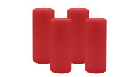 4er Set Adventskranzkerzen Rot Ø 80 x 200 mm
