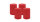 4er Set Adventskranzkerzen Rot Ø 100 x 150 mm