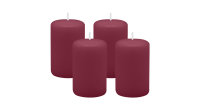 4er Set Adventskranzkerzen Burgund Rotbraun Ø 50 x...