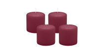 4er Set Adventskranzkerzen Burgund Rotbraun Ø 60 x...