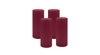 4er Set Adventskranzkerzen Burgund Rotbraun Ø 70 x...