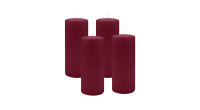 4er Set Adventskranzkerzen Bordeaux Ø 70 x 180 mm