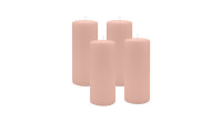 4er Set Adventskranzkerzen Taupe Rose Ø 50 x 200 mm