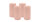 4er Set Adventskranzkerzen Taupe Rose Ø 100 x 200 mm