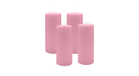 4er Set Adventskranzkerzen Rosa Ø 40 x 200 mm