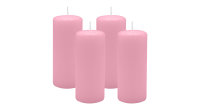 4er Set Adventskranzkerzen Rosa Ø 50 x 120 mm