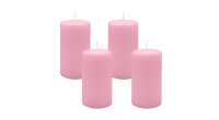 4er Set Adventskranzkerzen Rosa Ø 70 x 130 mm