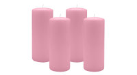 4er Set Adventskranzkerzen Rosa Ø 80 x 200 mm