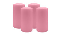 4er Set Adventskranzkerzen Altrosa Ø 80 x 150 mm