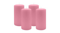 4er Set Adventskranzkerzen Altrosa Ø 100 x 200 mm