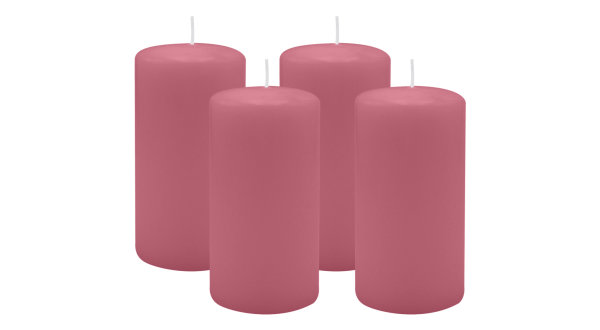 4er Set Adventskranzkerzen Antique Pink Ø 60 x 100 mm