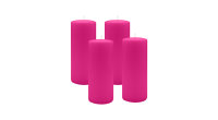 4er Set Adventskranzkerzen Fuchsia Pink Ø 70 x 180 mm