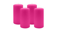 4er Set Adventskranzkerzen Fuchsia Pink Ø 100 x...