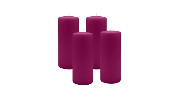 4er Set Adventskranzkerzen Brombeere Ø 40 x 200 mm