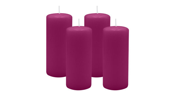 4er Set Adventskranzkerzen Brombeere Ø 50 x 120 mm