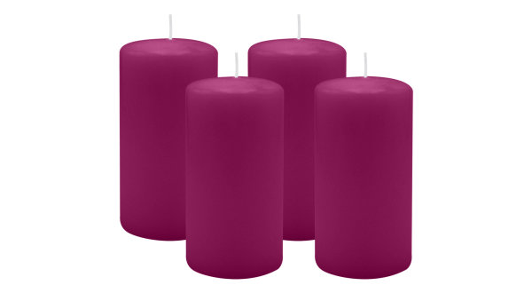 4er Set Adventskranzkerzen Brombeere Ø 60 x 100 mm