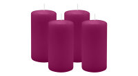 4er Set Adventskranzkerzen Brombeere Ø 60 x 100 mm