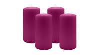4er Set Adventskranzkerzen Brombeere Ø 100 x 200 mm