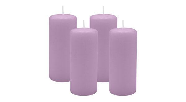 4er Set Adventskranzkerzen Mittelflieder Ø 50 x 120 mm