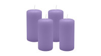 4er Set Adventskranzkerzen Lavendel-Lilac Ø 50 x...