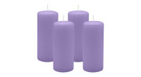 4er Set Adventskranzkerzen Lavendel-Lilac Ø 50 x...