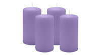 4er Set Adventskranzkerzen Lavendel-Lilac Ø 60 x...