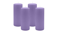4er Set Adventskranzkerzen Lavendel-Lilac Ø 80 x...