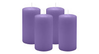 4er Set Adventskranzkerzen Veilchen Ø 60 x 100 mm