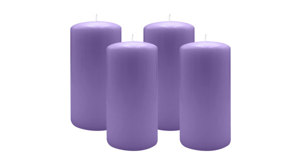 2er Set Adventskranzkerzen Veilchen Ø 100 x 250 mm