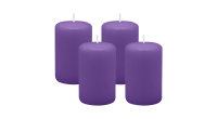 4er Set Adventskranzkerzen Lila Ø 50 x 80 mm