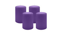 4er Set Adventskranzkerzen Lila Ø 100 x 150 mm