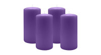 2er Set Adventskranzkerzen Lila Ø 100 x 300 mm