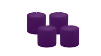 4er Set Adventskranzkerzen Violett Ø 60 x 80 mm