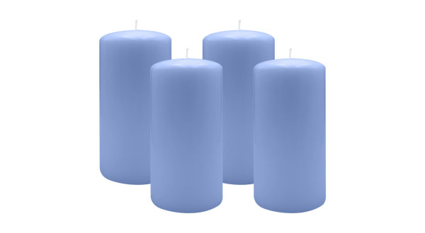 4er Set Adventskranzkerzen Flieder Ø 100 x 200 mm