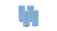 4er Set Adventskranzkerzen Blue Bell Hellblau Ø 40...
