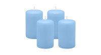 4er Set Adventskranzkerzen Blue Bell Hellblau Ø 50...