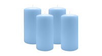 4er Set Adventskranzkerzen Blue Bell Hellblau Ø...