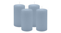 4er Set Adventskranzkerzen Jeans Blau Ø 60 x 100 mm
