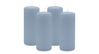4er Set Adventskranzkerzen Jeans Blau Ø 60 x 120 mm