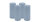 4er Set Adventskranzkerzen Jeans Blau Ø 60 x 120 mm