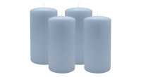 4er Set Adventskranzkerzen Jeans Blau Ø 80 x 150 mm