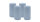 4er Set Adventskranzkerzen Jeans Blau Ø 100 x 200 mm