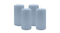 2er Set Adventskranzkerzen Jeans Blau Ø 100 x 300 mm