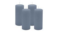 4er Set Adventskranzkerzen Pacific Blau Grau Ø 50...