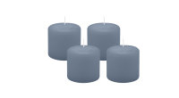 4er Set Adventskranzkerzen Pacific Blau Grau Ø 60...