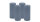 4er Set Adventskranzkerzen Pacific Blau Grau Ø 60 x 120 mm